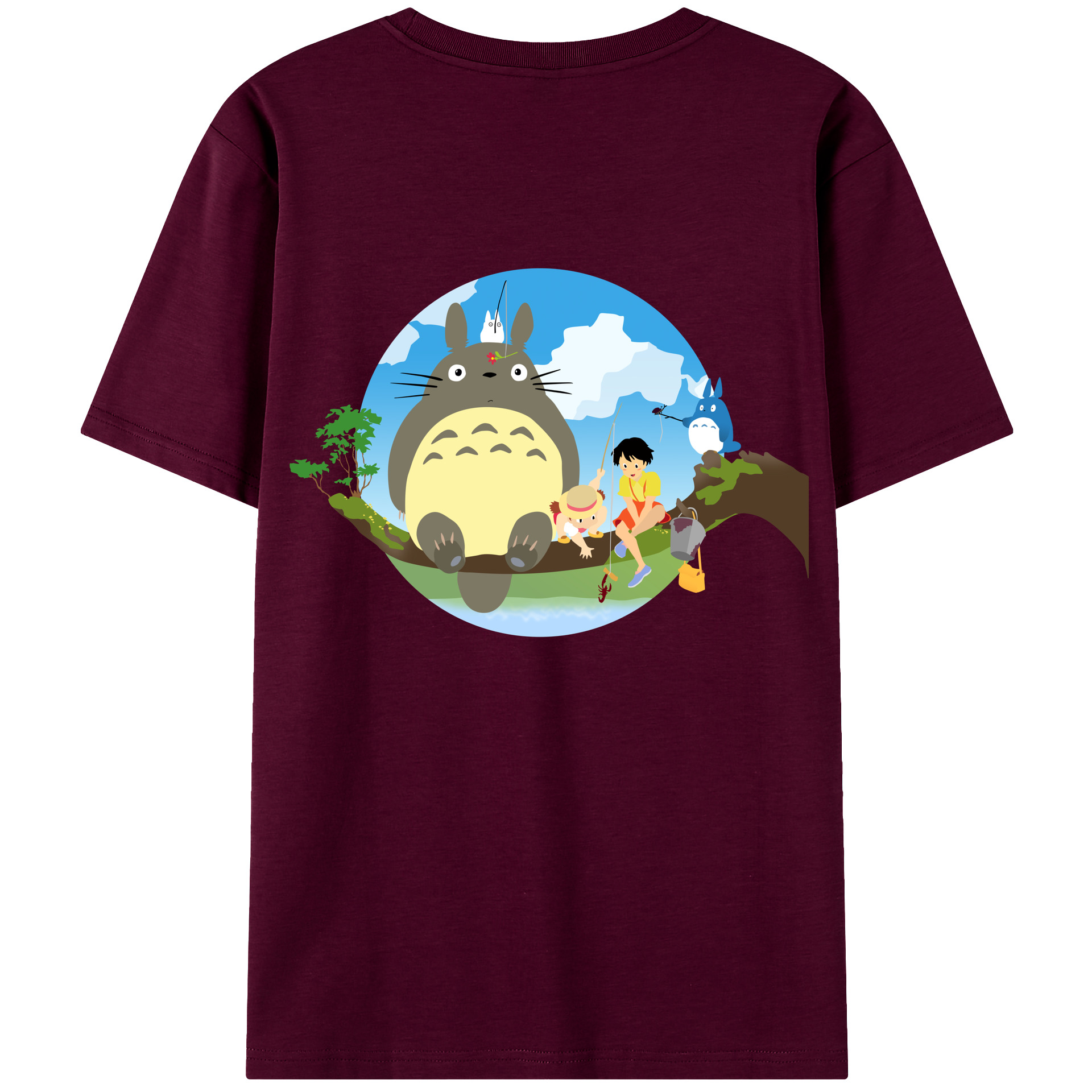 （画像用） となりのトトロ 草壁メイ 草壁サツキ My Neighbor Totoro Satsuki Kusakabe Mei Kusakabe レディース半袖Tシャツ(バックプリント)